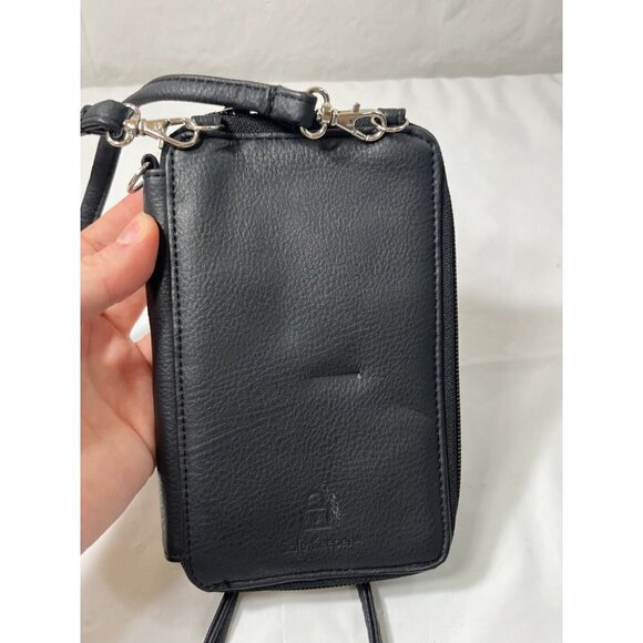 Safe Keeper Black wallet Crossbody Horizontal Purse - Picture 8 of 8